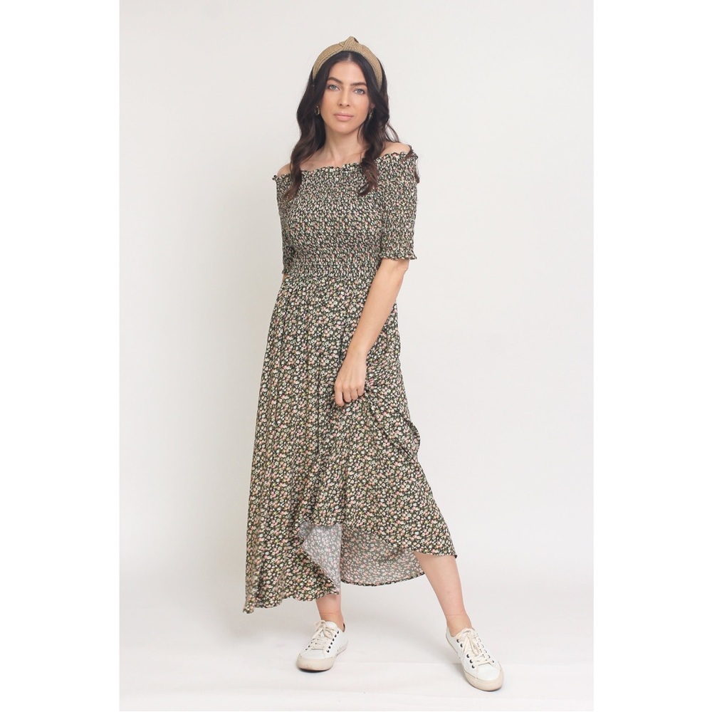 Dress Forum smocked floral midi dress